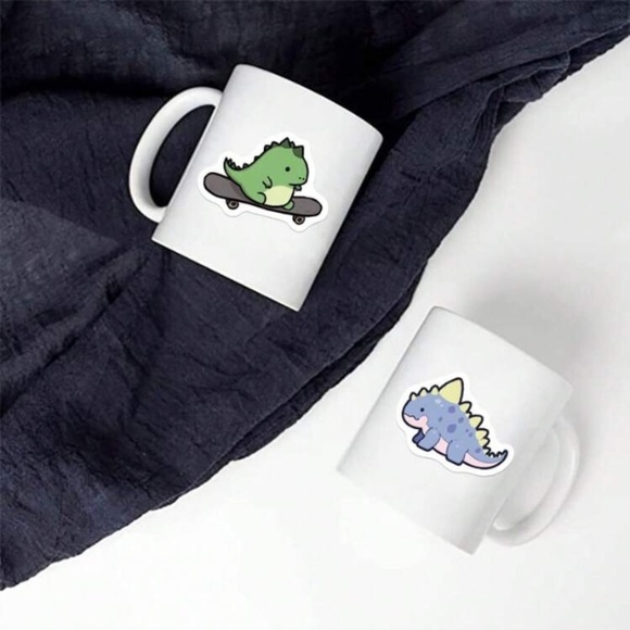 100 multicolored dinosaur vinyl stickers home decor laptop cup water bottle mug - Picture 6 of 9